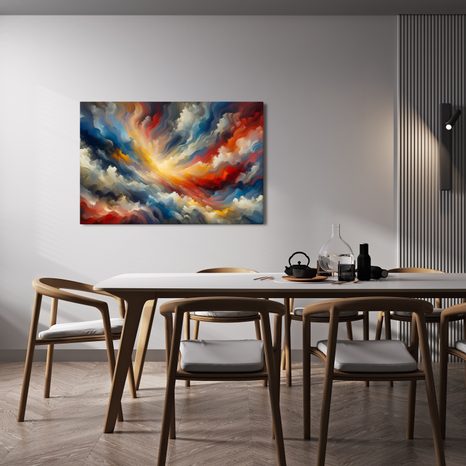 WANDBILD ABSTRAKTER STURM - WANDBILDER ABSTRAKTE FORMEN - BILDER