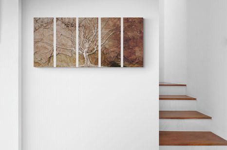 QUADRI 5 PEZZI – CORONA DELL'ALBERO - QUADRI ALBERI DELLA VITA - STAMPE E QUADRI