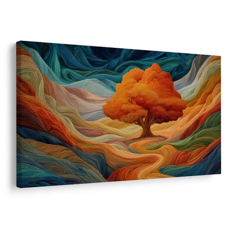 OBRAZ PODZIMNÍ STROM ŽIVOTA V KRAJINĚ - OBRAZY STROMY ŽIVOTA - OBRAZY