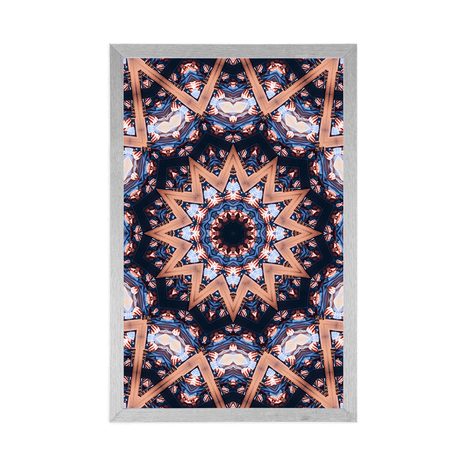 POSTER – MANDALA CON ELEMENTI INTERESSANTI SULLO SFONDO - FENG SHUI - POSTER