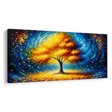 OBRAZ PODZIMNÍ STROM ŽIVOTA V MODŘI - OBRAZY STROMY ŽIVOTA - OBRAZY