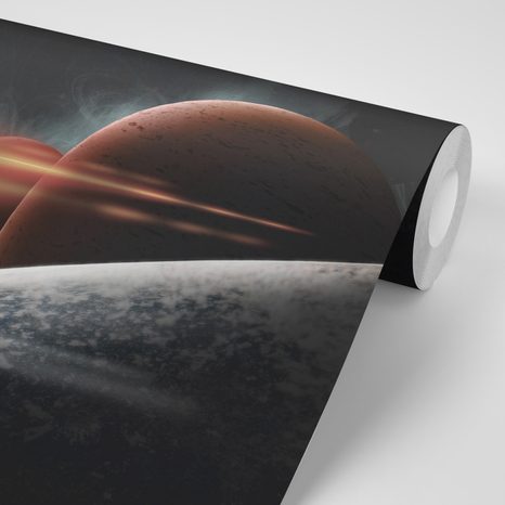 TAPETE PLANETEN IN DER GALAXIE - UNIVERSUM- UND STERNE-TAPETEN - TAPETEN