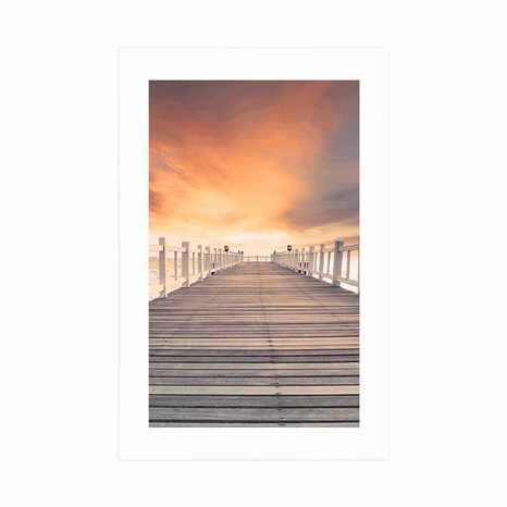 POSTER WITH MOUNT OLD WOODEN PIER - NATURE - POSTERS