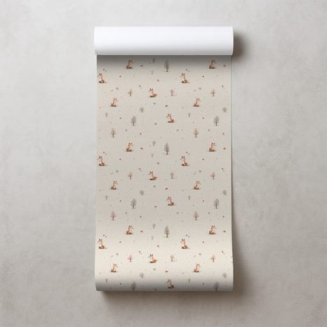 TAPETA LESNÍ LIŠKY A STROMY - DĚTSKÉ TAPETY - TAPETY