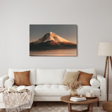 TABLEAU SUR TOILE – SOMMET MONTAGNEUX AU CRÉPUSCULE - TABLEAUX DE MONTAGNE - TABLEAUX