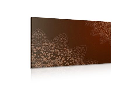 TABLOU ELEMENTELE MODERNE DE MANDALA ÎN NUANȚE DE MARO - TABLOURI FENG SHUI - TABLOURI