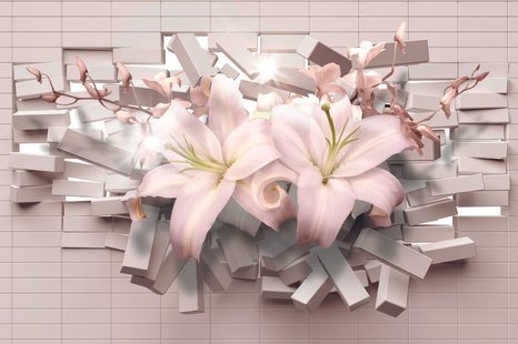 SELBSTKLEBENDE TAPETE LILIE IM MODERNEN DESIGN - SELBSTKLEBENDE TAPETEN - TAPETEN