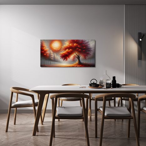 WANDBILD HERBSTBAUM DES LEBENS IM SONNENLICHT - BILDER BÄUME DES LEBENS - BILDER