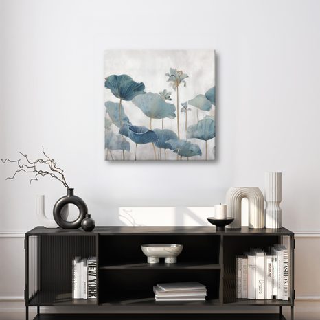 WANDBILD RUHIGE WASSERPFLANZEN - BILDER BLUMEN - BILDER
