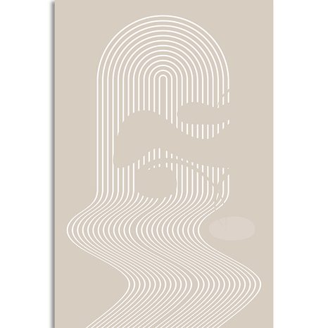 QUADRO SU TELA – MOTIVO UNICO DELL'ARCOBALENO MID-CENTURY - QUADRI ASTRATTO - STAMPE E QUADRI