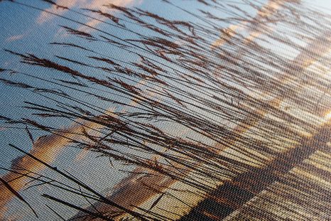 OBRAZ SPOKOJNA RZEKA W POBLIŻU WSI - OBRAZY PRZYRODY I KRAJOBRAZY - OBRAZY