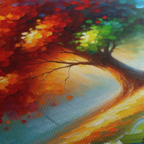 WANDBILD LEBENSBAUM IN REGENBOGENFARBEN - BILDER BÄUME DES LEBENS - BILDER