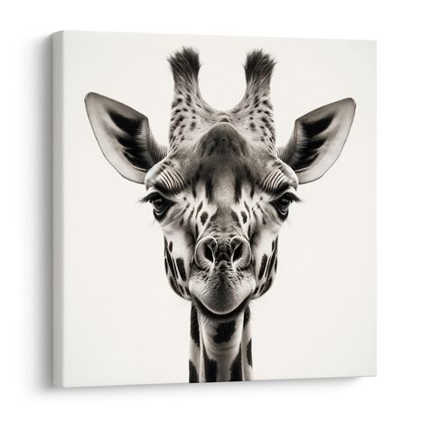 WANDBILD BLICK DER GIRAFFE - WANDBILDER ZEBRAS UND GIRAFFEN - BILDER