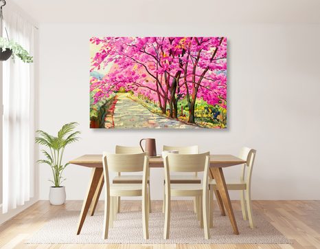 TABLOU CIREȘI DIN HIMALAYA - TABLOU NATURĂ ȘI PEISAJE NATURALE - TABLOURI