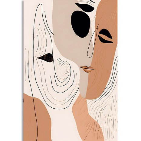 TABLEAU SUR TOILE – FORMES ABSTRAITES VISAGES - IMAGES FORMES ABSTRAITES - TABLEAUX