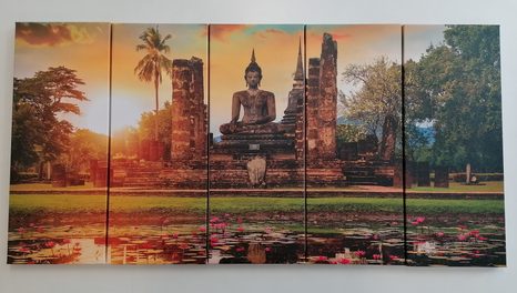 5-RÉSZES KÉP BUDDHA SZOBOR A SUKHOTHAI PARKBAN - FENG SHUI KÉPEK - KÉPEK