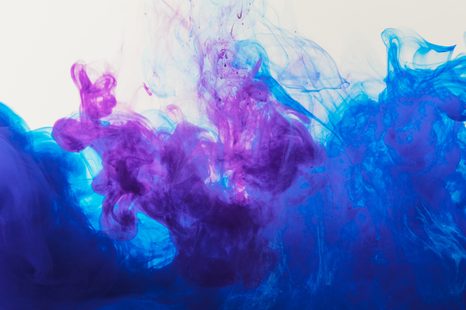 КАРТИНА НА ПЛАТНО – МАСТИЛО В СИНЬО-ЛИЛАВИ НЮАНСИ - АБСТРАКТНИ КАРТИНИ - КАРТИНИ