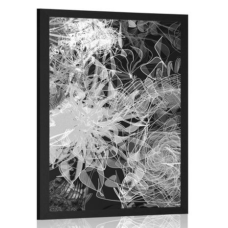 POSTER BLACK AND WHITE ABSTRACT ART - BLACK AND WHITE - POSTERS