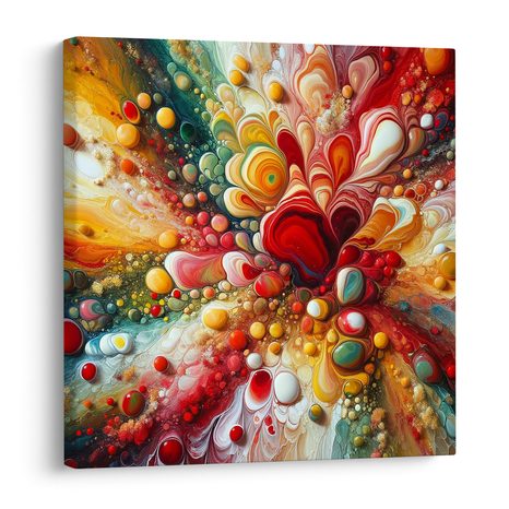 WANDBILD PULSIERENDE ENERGIE UND FARBEN - WANDBILDER ABSTRAKTE FORMEN - BILDER