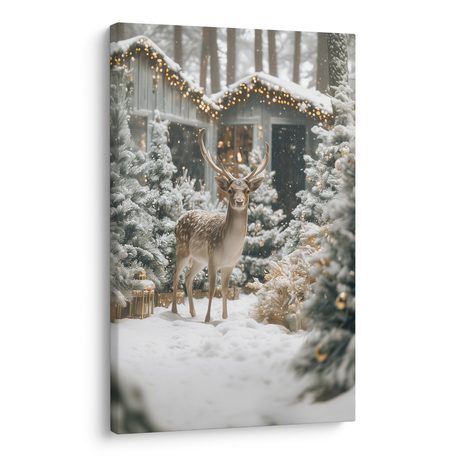VÁNOČNÍ OBRAZ ZIMNÍ POHÁDKA V LESE - OBRAZY - TOTÁLNÍ VÝPRODEJ 🔥