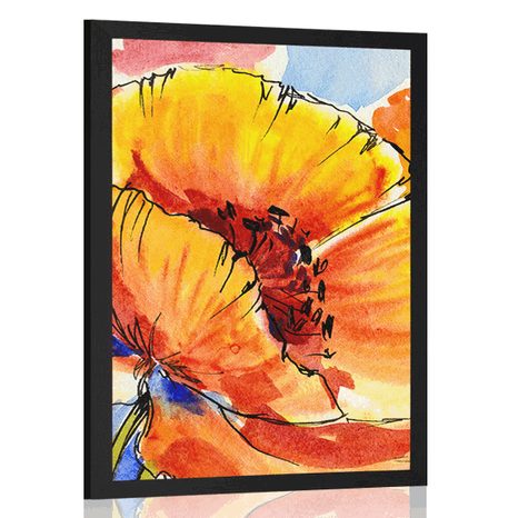 POSTER BOUQUET OF POPPY FLOWERS - FLOWERS - POSTERS
