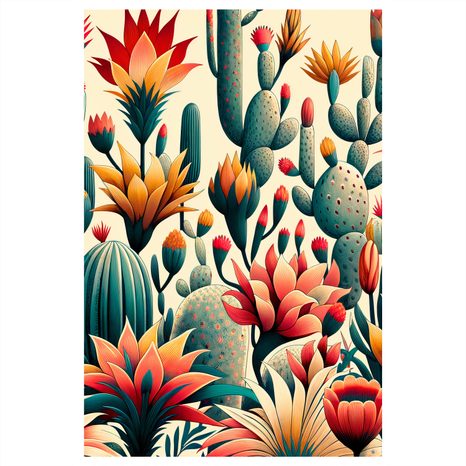 OBRAZ KAKTUSY A EXOTICKÉ KVĚTY - OBRAZY KVĚTŮ - OBRAZY