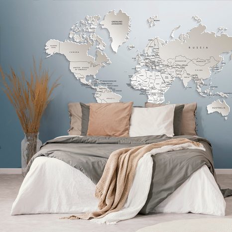 CARTA DA PARATI – MAPPA DEL MONDO IN STILE ORIGINALE - CARTA DA PARATI MAPPE - CARTA DA PARATI