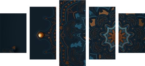 5 RÉSZES KÉP VONZÓ MANDALA - FENG SHUI KÉPEK - KÉPEK