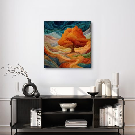 OBRAZ BAREVNÝ STROM ŽIVOTA V PŘÍRODĚ - OBRAZY STROMY ŽIVOTA - OBRAZY