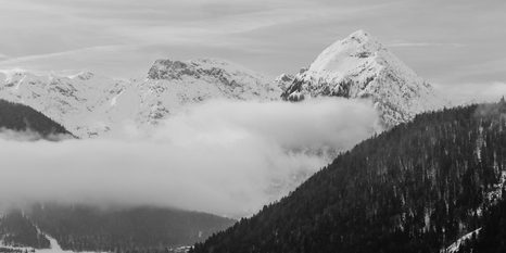 KÉP TÉLI TÁJ FEKETE FEHÉRBEN - FEKETE-FEHÉR KÉPEK - KÉPEK