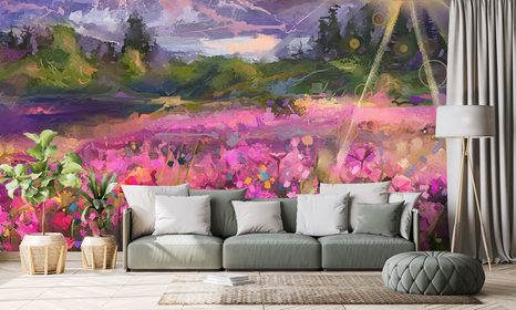 TAPETA KRAJINNÁ OLEJOMALBA - TAPETY S IMITACÍ MALEB - TAPETY