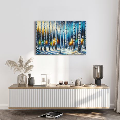 OBRAZ ZIMNÍ LESNÍ KOUZLO - OBRAZY LES - OBRAZY