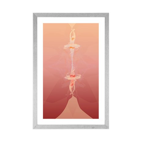 PLAKÁT S PASPARTOU TANEC BALETKY - MOTIVY Z NAŠÍ DÍLNY - PLAKÁTY