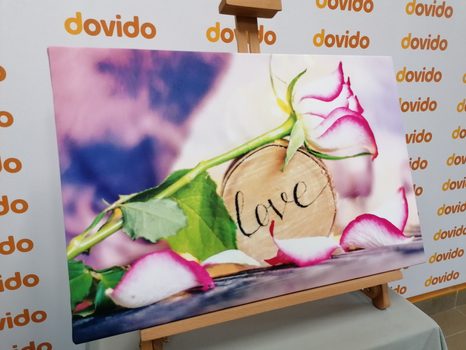 WANDBILD ROMANTISCHES GESTÄNDNIS LOVE - BILDER MIT SPRÜCHEN UND ZITATEN - BILDER