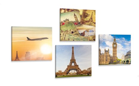 CANVAS PRINT SET HISTORY OF MAGNIFICENT CITIES - SET OF PICTURES - PICTURES