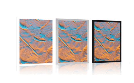 PLAKAT TEKSTURA LISTOVA NA PJEŠČANOJ PLAŽI - PRIRODA - PLAKATI