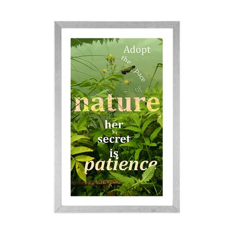 PLAKÁT S PASPARTOU CITÁT V PŘÍRODNÍM STYLU - MOTIVY Z NAŠÍ DÍLNY - PLAKÁTY