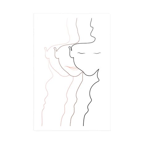 PLAKÁT OBRYSY ŽENSKÉ TVÁŘE - MOTIVY Z NAŠÍ DÍLNY - PLAKÁTY