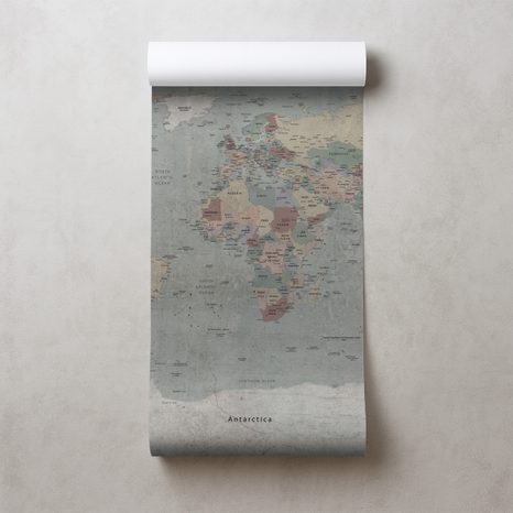 TAPETA VINTAGE ZEMLJEVID SVETA - TAPETE ZEMLJEVIDI - TAPETE