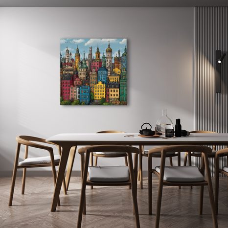 KÉP SZÍNES HÁZAK AZ ÓVÁROSBAN - SZÍNES HÁZAK - KÉPEK