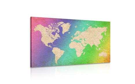 TABLOU HARTA LUMII PASTELATĂ - TABLOURI CU HĂRȚI - TABLOURI
