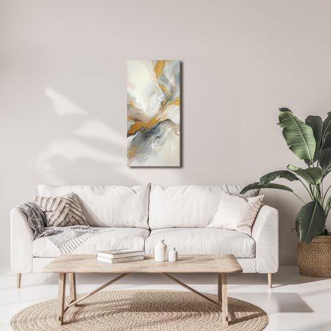 OBRAZ ABSTRAKTNÍ ZLATÝ MRAMOR - OBRAZY ABSTRAKTNÍ TVARY - OBRAZY