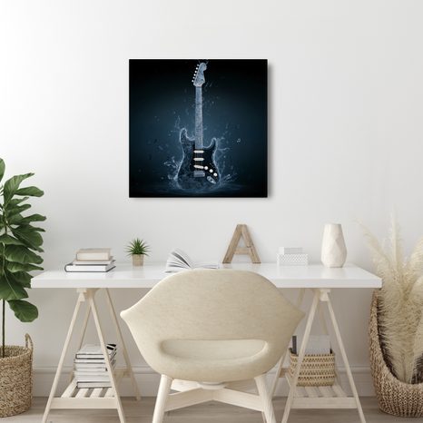 SLIKA GITARA OD VODENIH TONOVA - GLAZBENE SLIKE - SLIKE