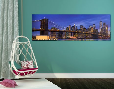 WANDBILD BEZAUBERNDE BRÜCKE IN BROOKLYN - BILDER VON STÄDTEN - BILDER