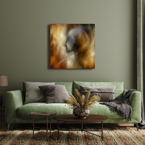 OBRAZ TAJEMNÝ PROFIL VE STÍNECH - ABSTRAKTNÍ OBRAZY - OBRAZY