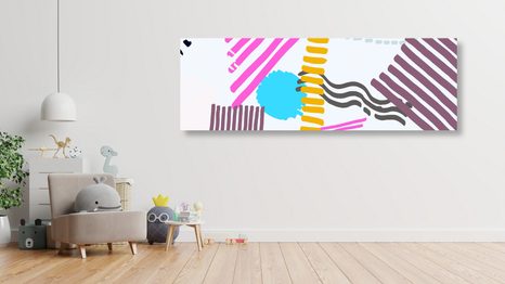 WANDBILD MEMPHIS-MUSTER - POP-ART-BILDER - BILDER