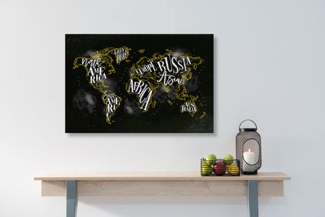 WANDBILD TREND-WELTKARTE - WELTKARTEN ALS BILDER - BILDER