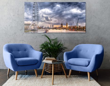 WANDBILD EINZIGARTIGES LONDON UND DIE THEMSE - BILDER VON STÄDTEN - BILDER