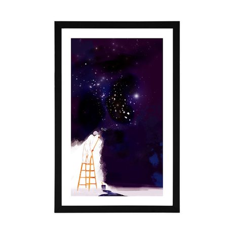 POSTER MIT PASSEPARTOUT MALER DER GALAXIE - MOTIVE AUS UNSERER WERKSTATT - POSTER