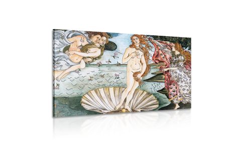 WANDBILD REPRODUKTION VON SANDRO BOTTICELLI - DIE GEBURT DER VENUS - BILDER VON MENSCHEN - BILDER